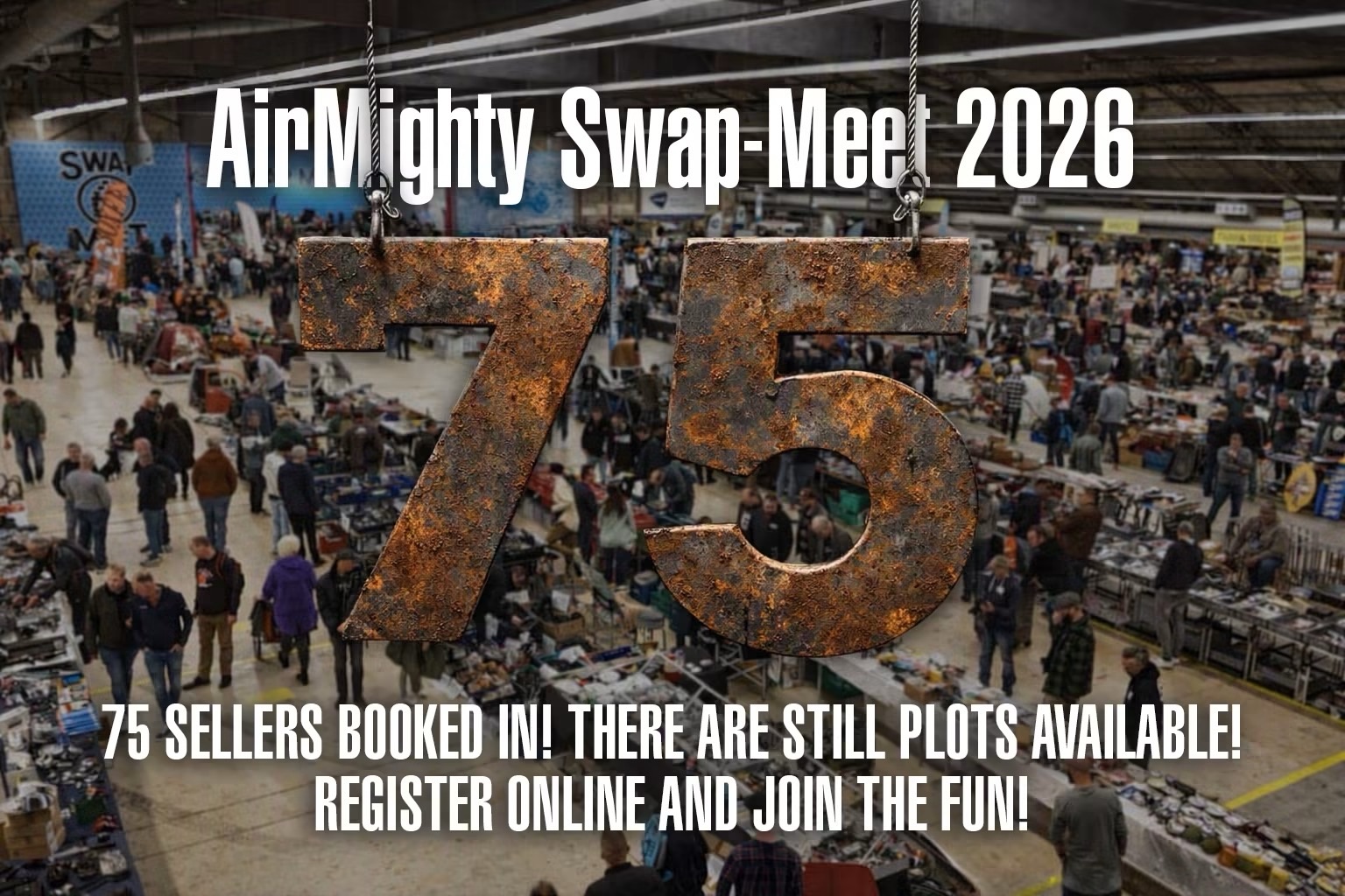 🇳🇱 Onderdelen te verkopen? Meld je aan voor de AirMighty Onderdelen Markt in Enschede en doe mee!
🇬🇧 Got parts to sell? Sign up for the AirMighty Parts Market in Enschede and join the fun!
🇩🇪 Teile zu verkaufen? Melde dich für den AirMighty Teilemarkt in Enschede an und mach mit!
🇫🇷 Des pièces à vendre ? Inscrivez-vous au AirMighty Marché de Pièces à Enschede et participez !
-
INFO + REGISTER: www.AirMighty.com/swapmeet (link in profile)