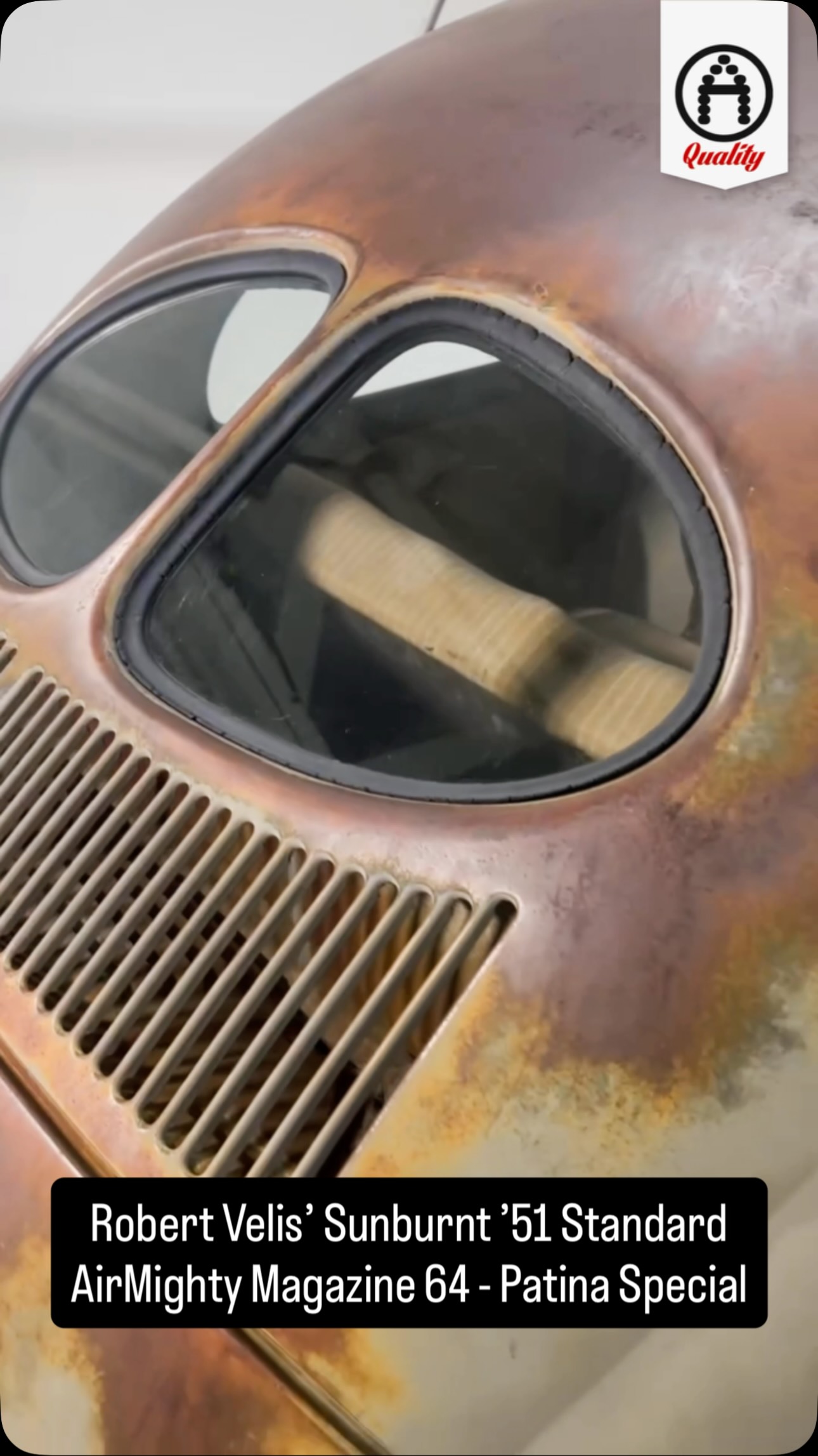 A Rare Standard Still Survives owned by @vw_kidd shot by @flat4media 
Read all about Robert Velis’ sunburnt ’51 Standard in the new AirMighty Magazine 64 ‘Patina Special’, this is one of the few unrestored survivors of VW’s most basic Split Window model - shop.AirMighty.com
#airmighty #aircooledvw #vintagevw #patinavw #vw