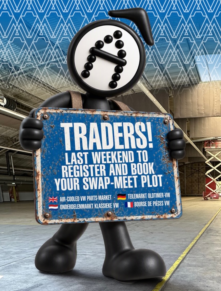 📣 TRADERS LAST CALL! 📣
This weekend is your last chance to register a trader plot for the AirMighty Swap-Meet 2026!

❗ Next week we’ll be creating the final ground plan and assigning the remaining spaces. If you’ve been thinking about selling your VW or Porsche parts, now’s the time.

🤙 Book your plot this weekend: https://www.airmighty.com/swapmeet/airmighty-swap-meet-registration/
-
#AirMightySwapMeet #AircooledVW #VWParts #SwapMeet #AirMighty