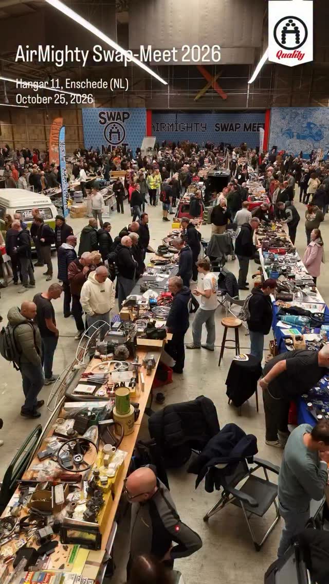Little drone shot from the AirMighty Swap-Meet 2026 that took place on October 25. This was the second edition of, and a busy one. We hope you all enjoyed it like we did! Thanks for participating and being there! #airmighty #airmightymagazine #airmightyswapmeet #aircooledvw #vw